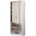 Ver imagem 1 de Sapateira Armário Multiuso 2 Portas 71cm MDF-MDP Branco com Espelho Prestige Demóbile