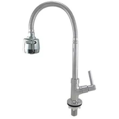 Torneira com Bica Móvel Tipo Gourmet para Bancada C-80:prateado