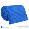 Cobertor Manta Casal Soft Canelada 2,20m X 1,80m Califórnia Cor Azul - 3