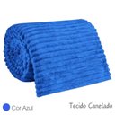 Ver imagem 3 de Cobertor Manta Casal Soft Canelada 2,20m x 1,80m Califórnia Cor Azul