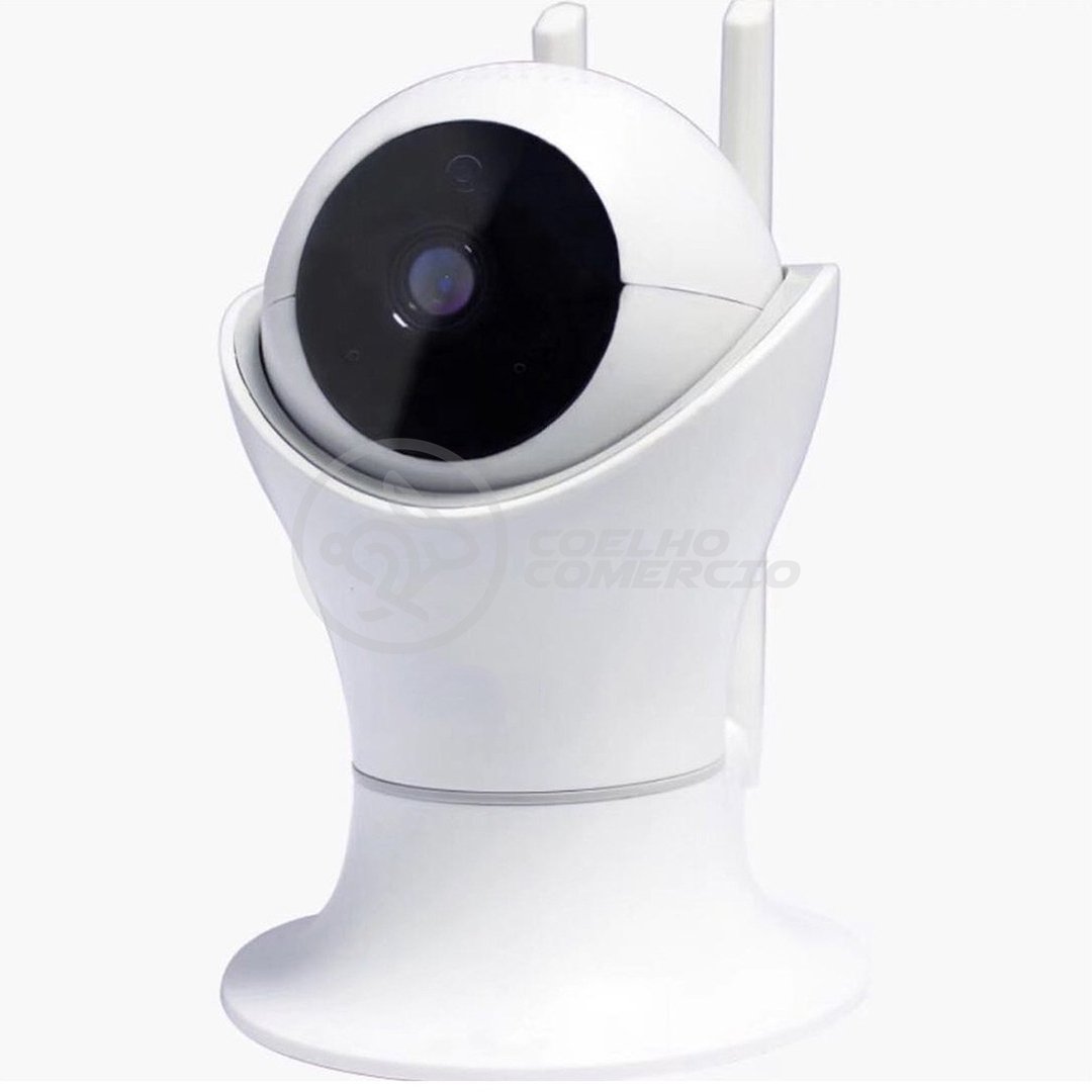 Câmera Ip C360 de Segurança Wifi 2 Antenas Robô Hd 1080p sem Fio 360º Áudio Visão Noturna - 8165hp