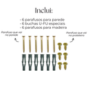 Ver imagem 3 de Par Mão Francesa em L Aço Alta Resistência 25cm para Prateleira Fixação de Parede Preto