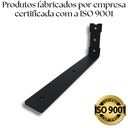 Ver imagem 2 de Par Mão Francesa em L Aço Alta Resistência 25cm para Prateleira Fixação de Parede Preto
