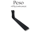 Ver mais imagens de Par Mão Francesa em L Aço Alta Resistência 25cm para Prateleira Fixação de Parede Preto