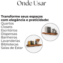 Ver imagem 2 de Par Mão Francesa em L Aço Alta Resistência 25cm para Prateleira Fixação de Parede Preto