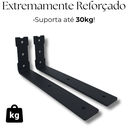 Ver imagem 6 de Par Mão Francesa em L Aço Alta Resistência 25cm para Prateleira Fixação de Parede Preto