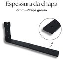 Ver imagem 6 de Par Mão Francesa em L Aço Alta Resistência 25cm para Prateleira Fixação de Parede Preto