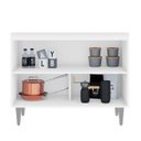 Ver imagem 3 de Balcão de Cozinha para Pia 100cm sem Tampo Julia M24 Branco - Mpozenato