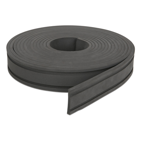 Eva Flexível 5cm Largura Rodapé Roda Meio 10 Mts 5c2- Cinza