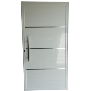 Porta de Alumínio Lambri Simples 210x80 C/ Puxador Completa!