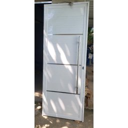 Porta de Alumínio Lambri Simples 210x80 C/ Puxador Completa! - 4