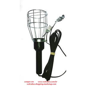 Pendente Luz P/oficinas Fio Paralelo 15 Mts C/ Garras para Bateria