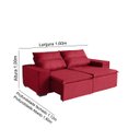 Ver imagem 2 de Sofá Paris 2 Lugares 1,60cm Retrátil e Reclinável - de Casa Décor e Estofados.