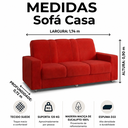 Ver imagem 4 de Sofá 3 Lugares Suede Roma - Sofá Casa