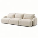 Ver imagem 2 de Sofá Cama Modular Orgânico Retrátil 4 Lugares 230cm Base Madeira Maciça Oxford