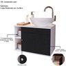 Conjunto Gabinete para Banheiro Completo com Cuba Itália - 6