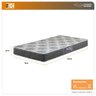 Colchão Solteiro Washington Espuma D23 Liso 78x188x14cm Preto - 10
