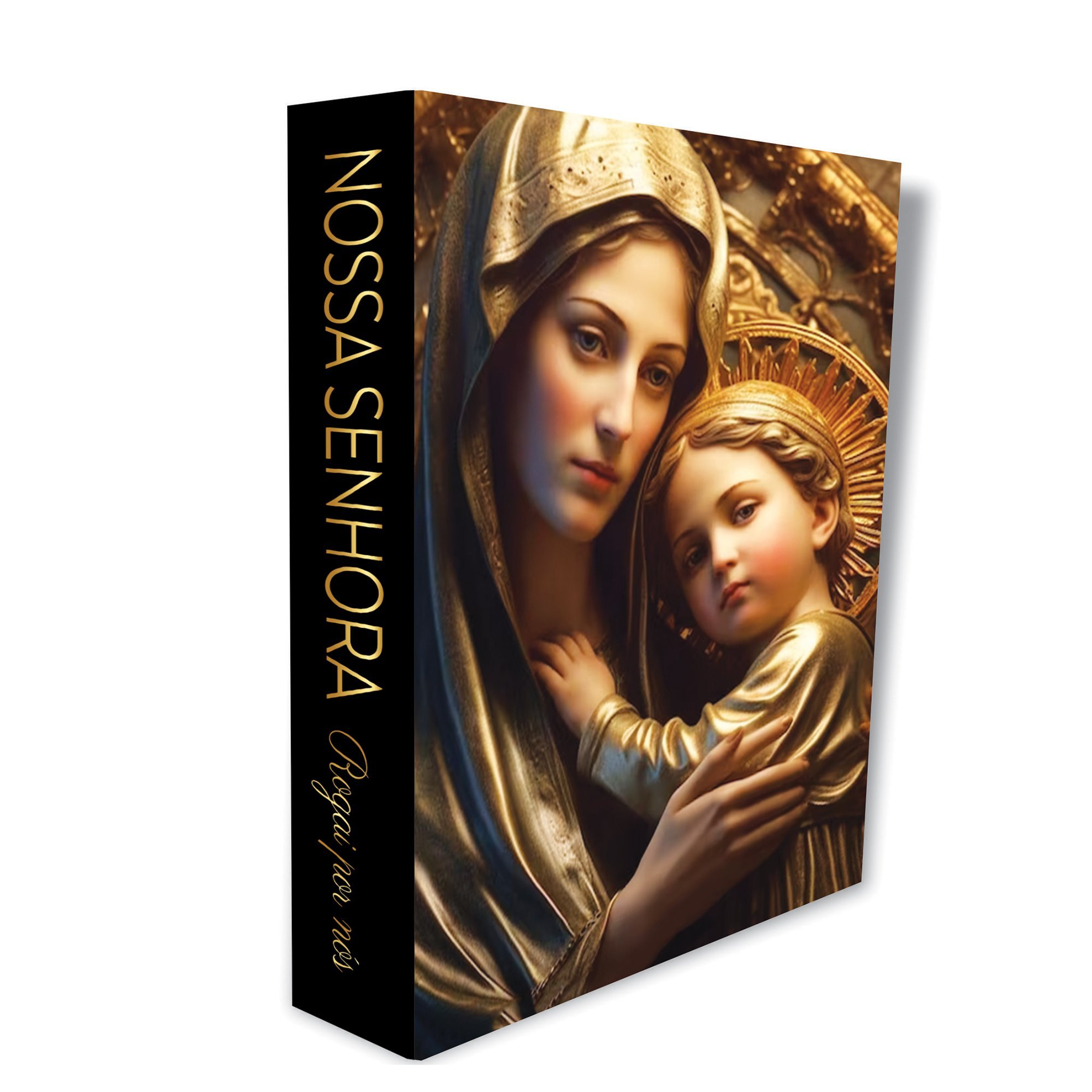 Caixa Livro Decorativa Religiosa Nossa Senhora Mdf 24x32x5cm