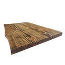 Ver imagem 1 de Kit 2 Unidades Tampo Rústico Queimado 90cmx200cmx4,5cm Madeira do Brasil