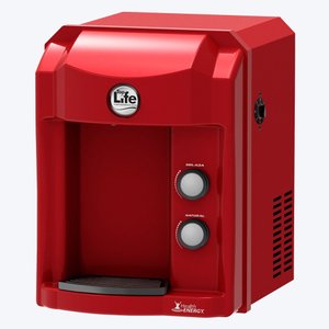 Purificador de Água Top Life Health Energy - Vermelho - Linha Alcalina - Menor Consumo de Energia - 