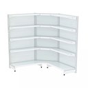 Ver imagem 1 de Gondola Parede 202 Fit Ate 2 Metros 1 Canto Branco 15b Sp Etiqueta Gondola Pared