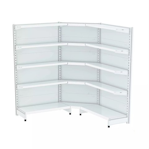 Gondola Parede 202 Fit Ate 2 Metros 1 Canto Branco 15b Sp Etiqueta Gondola Pared