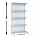 Ver imagem 2 de Gondola Parede 202 Fit Ate 2 Metros 1 Canto Branco 15b Sp Etiqueta Gondola Pared