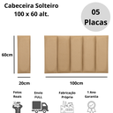 Ver imagem 5 de Cabeceira Solteiro Veludo Bege Placa Modulada Estofada Ripada Adesiva