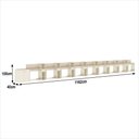 Ver imagem 3 de Conjunto de Escritório Noruega 8 Livreiro 1 Buffet e 9 Mesas 90cm - Via Nossa - Off White e Cedro