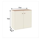 Ver imagem 6 de Conjunto de Escritório Noruega 8 Livreiro 1 Buffet e 9 Mesas 90cm - Via Nossa - Off White e Cedro