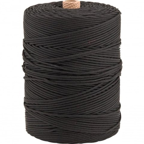 Corda Multifilamento Trançada 3,0mm 1,0kg 277 Metros Preta P