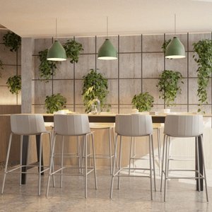 Kit 2 Banquetas Ipanema Alta 96cm Várias Cores - Fratini