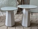 Ver imagem 2 de Conjunto Mesa Lateral Cone Tampo Vidro 70 Cm - Off White