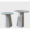 Ver imagem 1 de Conjunto Mesa Lateral Cone Tampo Vidro 70 Cm - Off White