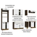 Ver imagem 5 de Armário de Cozinha Completa 290cm Rustic/Branco Agata Madesa 01