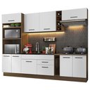 Ver imagem 3 de Armário de Cozinha Completa 290cm Rustic/Branco Agata Madesa 01