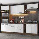 Ver imagem 1 de Armário de Cozinha Completa 290cm Rustic/Branco Agata Madesa 01