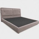 Ver imagem 5 de Cama Japonesa Casal Seo Yun com Cabeceira Madeira Veludo Nobre Amêndoa Sallar Home 154cm