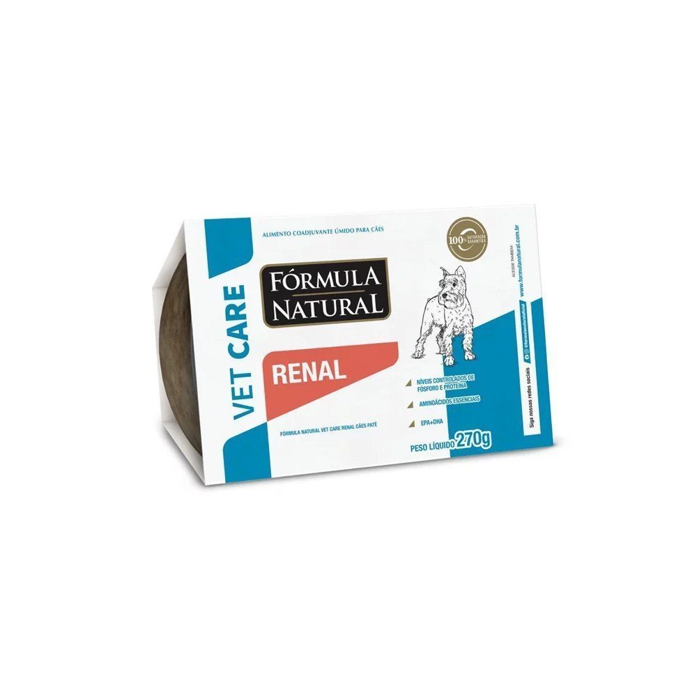 Kit 2 unid Ração Úmida Cães Fórmula Natural Vet Care Renal 270g - 2