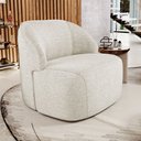 Ver imagem 2 de Poltrona Decorativa Living Kaya Orgânica Linho Bege Claro - Desk Design