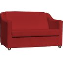 Ver imagem 4 de Kit Namoradeira + 4 Poltronas Decorativas para Sala Mila Suede Cores Pé de Plastico Cromado