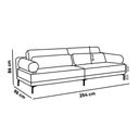 Ver imagem 3 de Sofá 3 Lugares Living 254cm Pé Ferro Romeu Bouclê K01 - D'Rossi Cinza Escuro