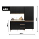 Ver imagem 4 de Armário de Cozinha Modulada Compacta 4 Peças 2,80m Essenza Móvel na Caixa