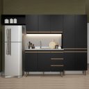 Ver imagem 1 de Armário de Cozinha Modulada Compacta 4 Peças 2,80m Essenza Móvel na Caixa