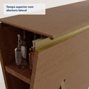 Ver imagem 5 de Bar Aparador Vértice - Cor: Amêndoa - Metal: Dourado