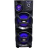 Caixa Som Amplificada Bluetooth 2200w Rms Woofer Mp3 Usb Led Tws Bivolt Aca 2201 Pesadão Black Amvox - 2