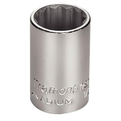 Soquete Estriado em Aço Cromo Vanádio 18 Mm - Encaixe 1/2" Tramontina Pro Tramontina