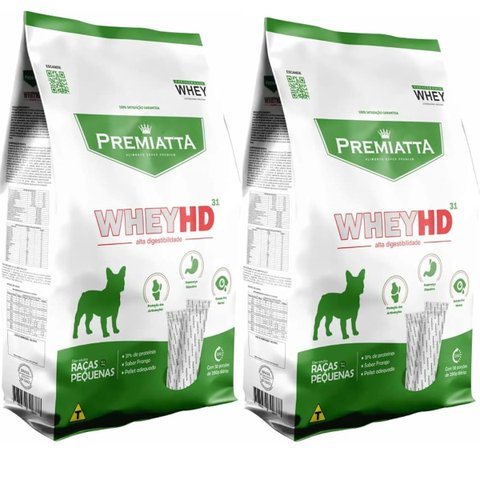 Ração Cachorro Whey Adulto Raças Pequenas 6kg 2un Premiatta