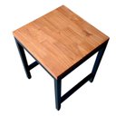 Ver imagem 7 de Conjunto de Jantar - Uma Mesa e Dois Bancos Quadrados Linha Industrial Pés Tradicionais - Preto e Ca