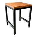 Ver imagem 6 de Conjunto de Jantar - Uma Mesa e Dois Bancos Quadrados Linha Industrial Pés Tradicionais - Preto e Ca